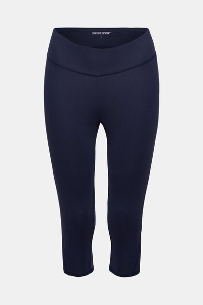 Recycelt: Active-Leggings mit E-Dry, NAVY, overview