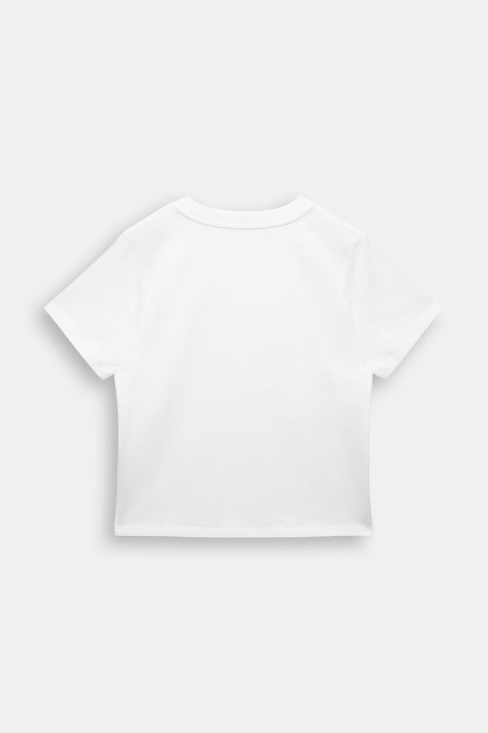 Baumwoll-T-Shirt mit Grafikprint, WHITE, detail image number 3