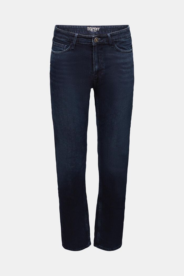 Jeans mit gerader Passform und mittelhohem Bund, BLUE BLACK, detail image number 7
