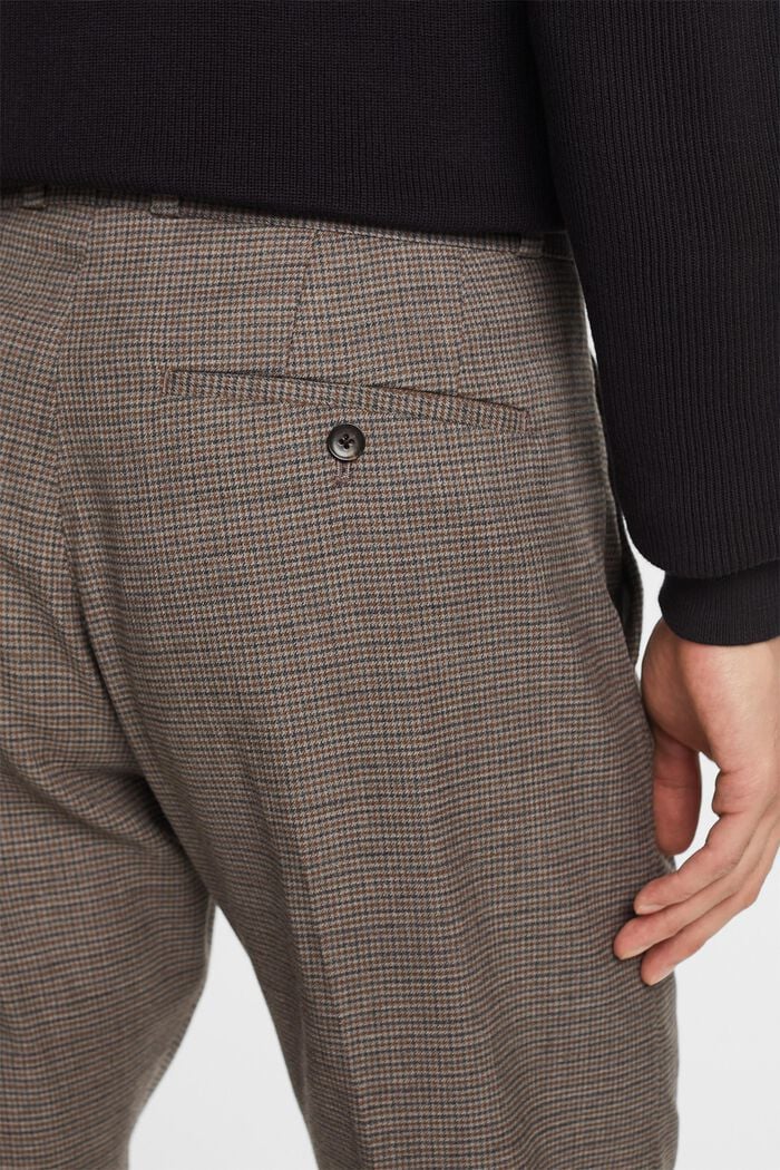 Wollhose mit Hahnentrittmuster, BROWN GREY, detail image number 4
