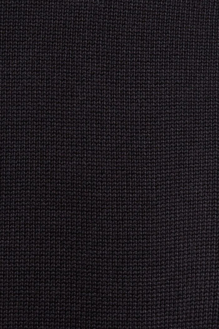 Rundhalspullover aus Baumwolle, BLACK, detail image number 5
