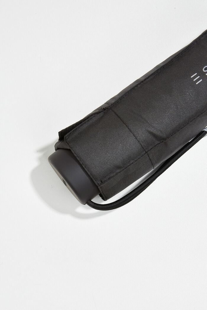 Mini Taschenschirm, ökologisch wasserabweisend, BLACK, detail image number 1