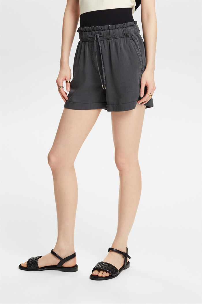 Pull-on-Shorts aus Twill, ANTHRACITE, detail image number 0