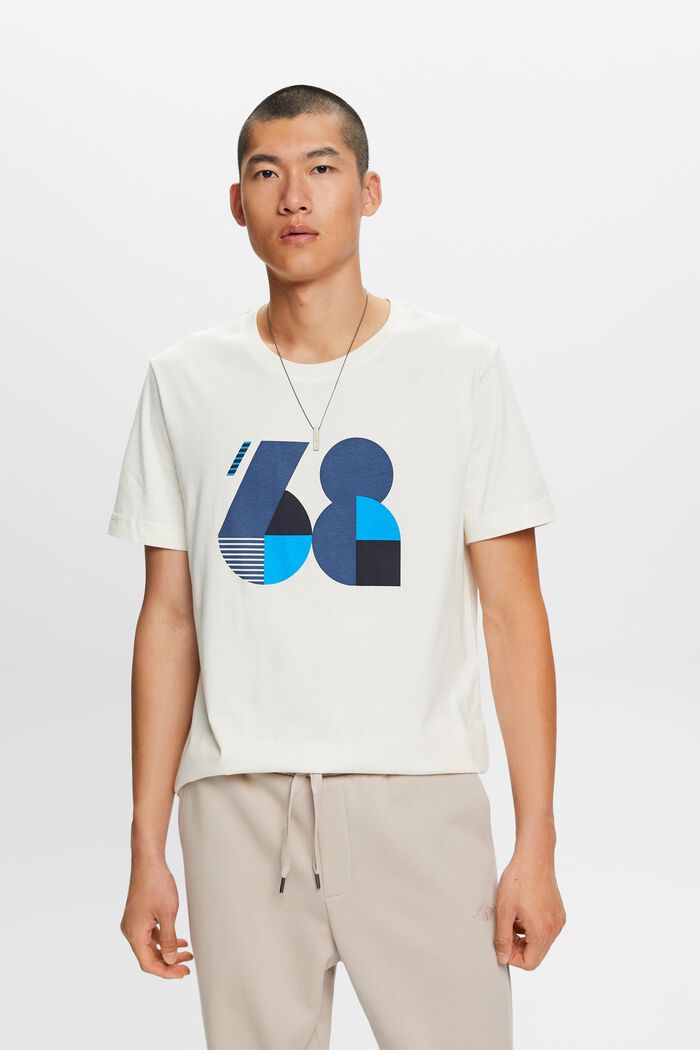 Bedrucktes Jersey-T-Shirt, 100 % Baumwolle, ICE, detail image number 2