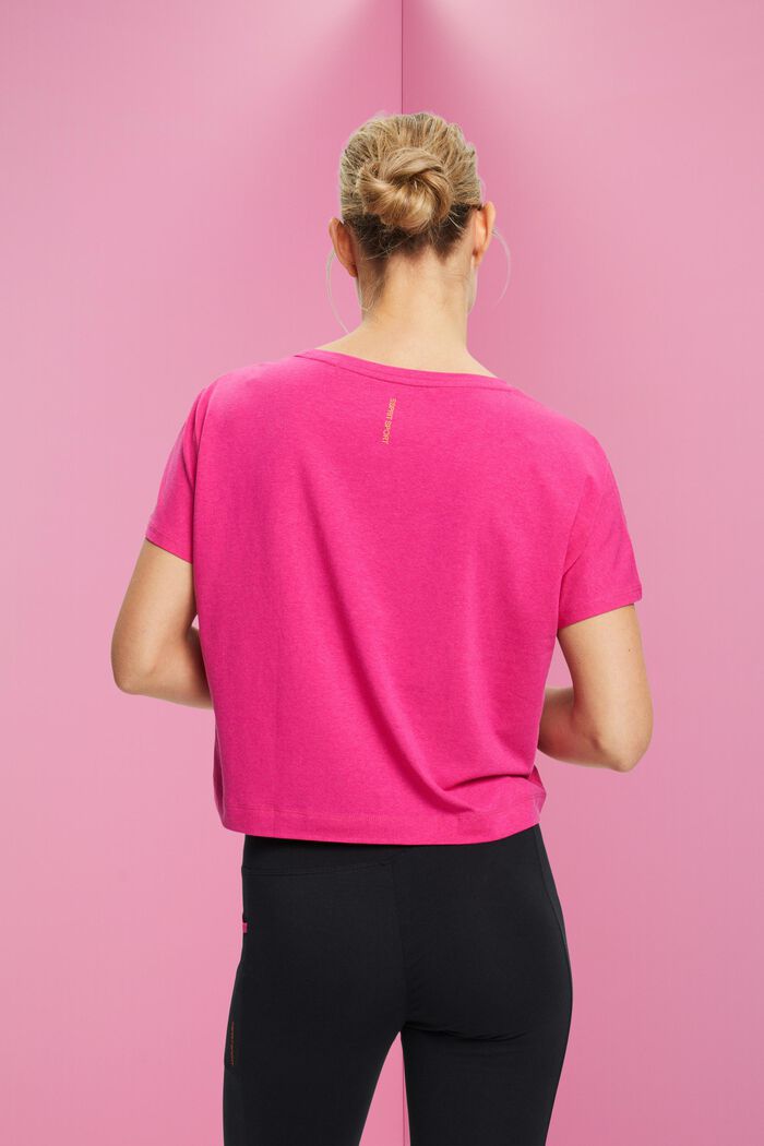 Cropped T-Shirt, PINK FUCHSIA, detail image number 3