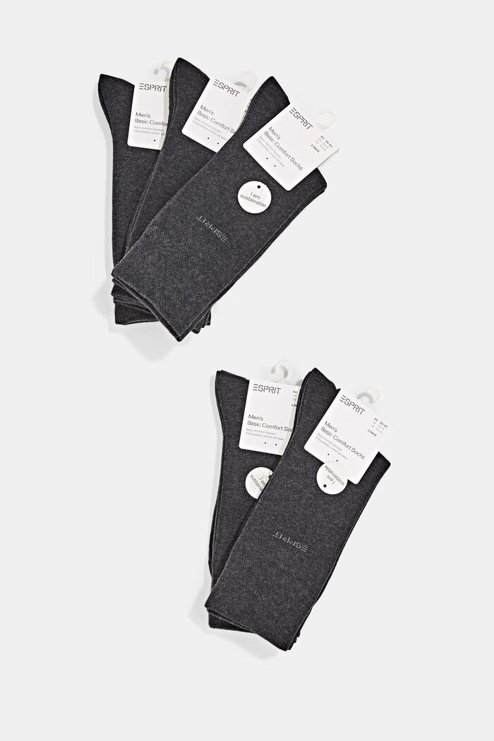 10er-Pack Socken, Bio-Baumwollmix, ANTHRACITE MELANGE, detail image number 0