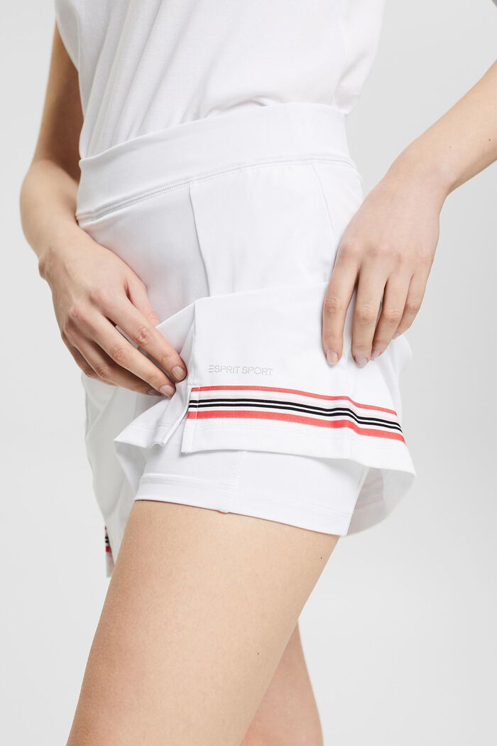 Recycelt: Rock mit integrierter Shorts, E-DRY, WHITE, detail image number 2
