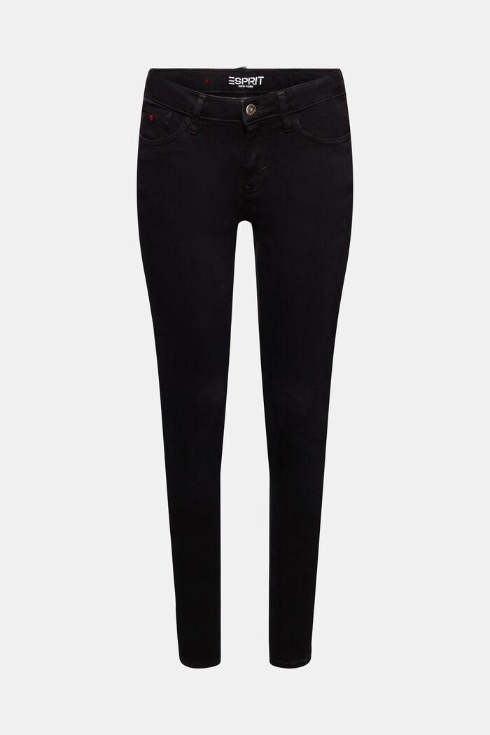 Premium-Skinny Jeans mit mittlerer Bundhöhe, BLACK DARK WASHED, detail image number 7