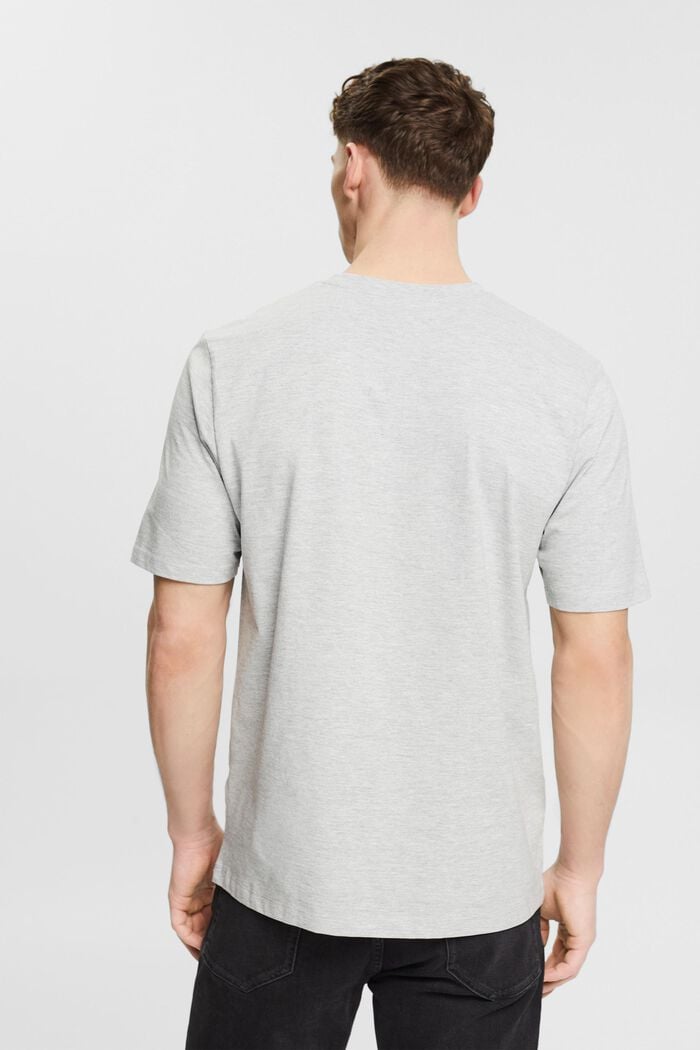 Jersey-T-Shirt mit kleinem Motiv-Print, LIGHT GREY, detail image number 3