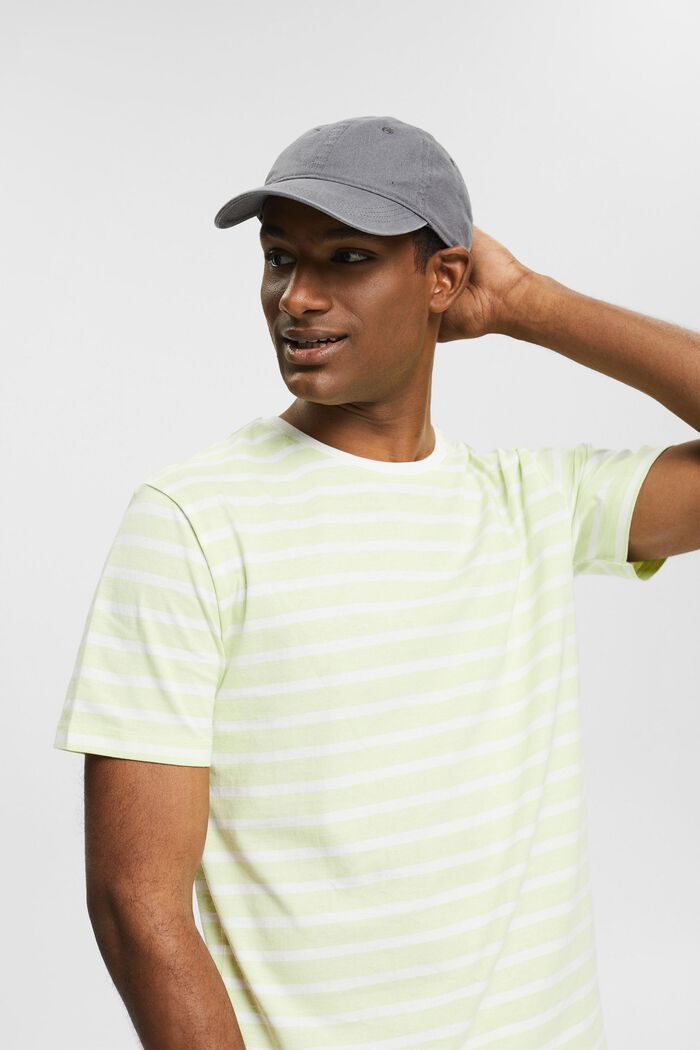 Jersey-T-Shirt mit Streifen, LIGHT GREEN, detail image number 5