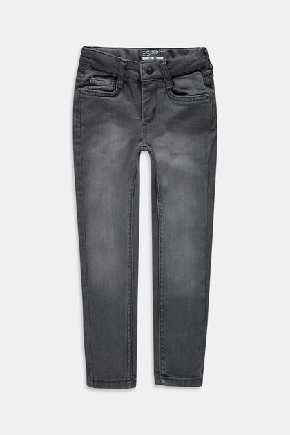 Jeans mit Verstellbund, GREY DARK WASHED, overview