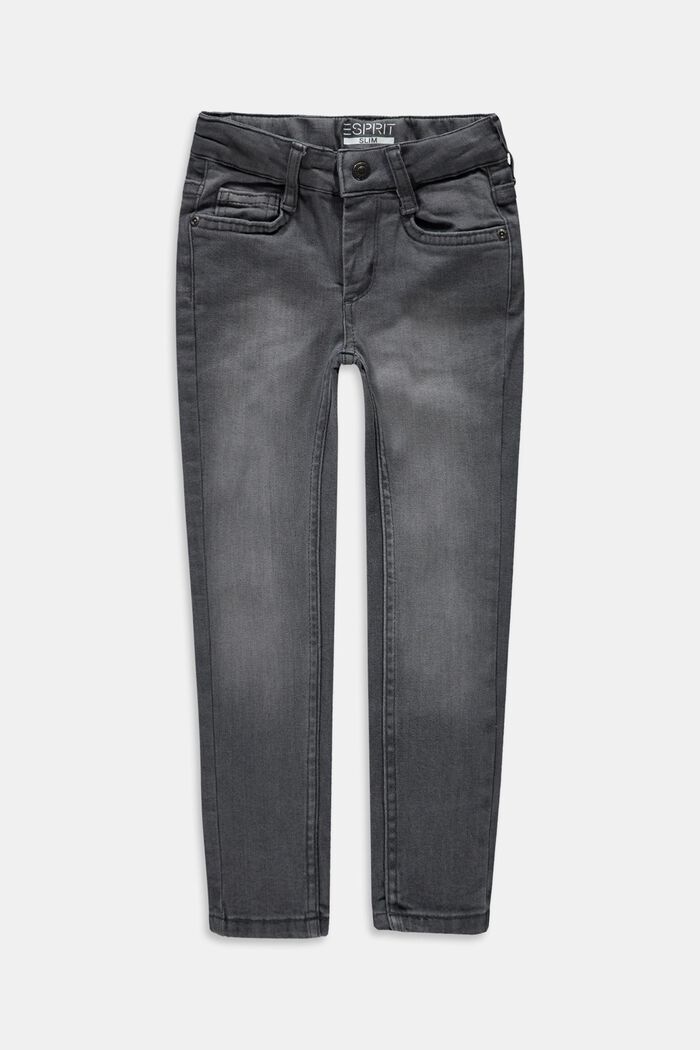 Jeans mit Verstellbund, GREY DARK WASHED, detail image number 0