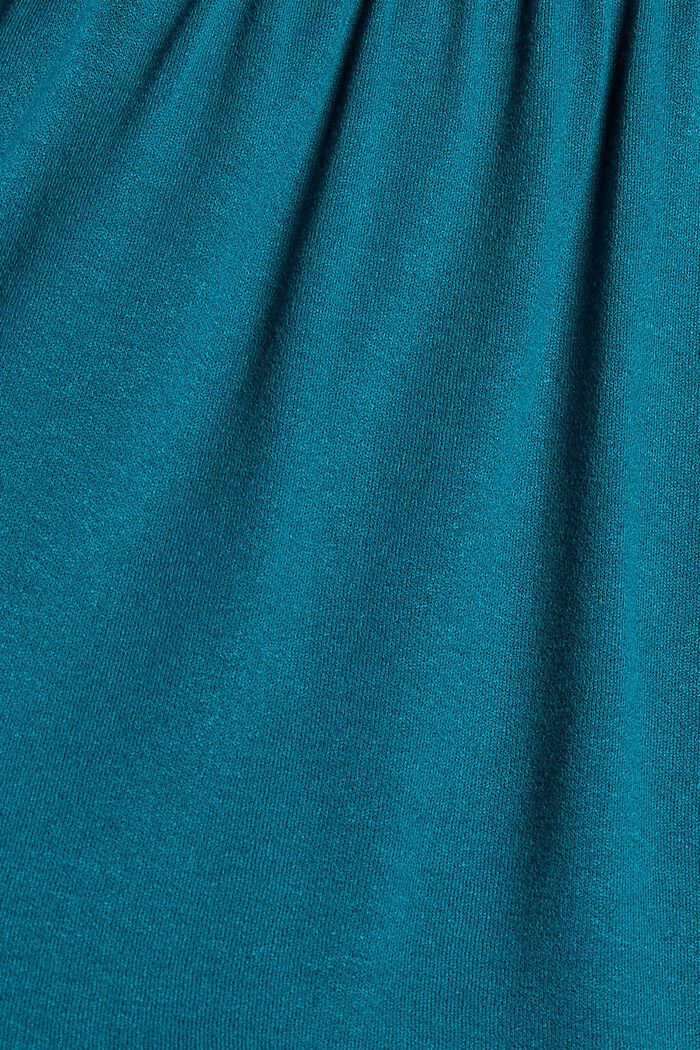 Jerseykleid mit Rüschen, LENZING™ ECOVERO™, EMERALD GREEN, detail image number 4