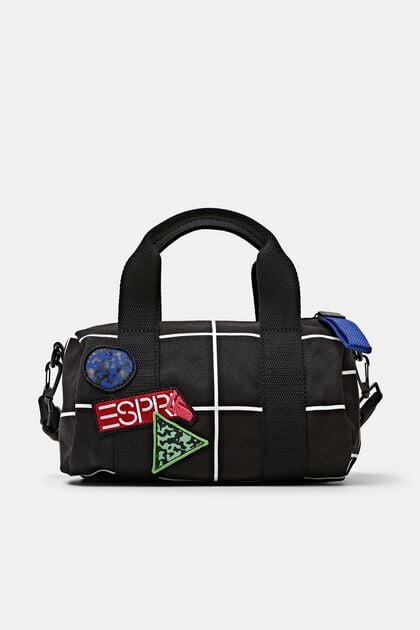 Barrel Bag mit Logo-Gitter-Print