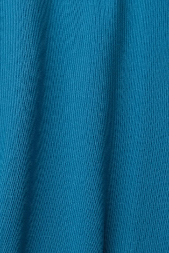 Piqué-Poloshirt aus Baumwolle, PETROL BLUE, detail image number 1