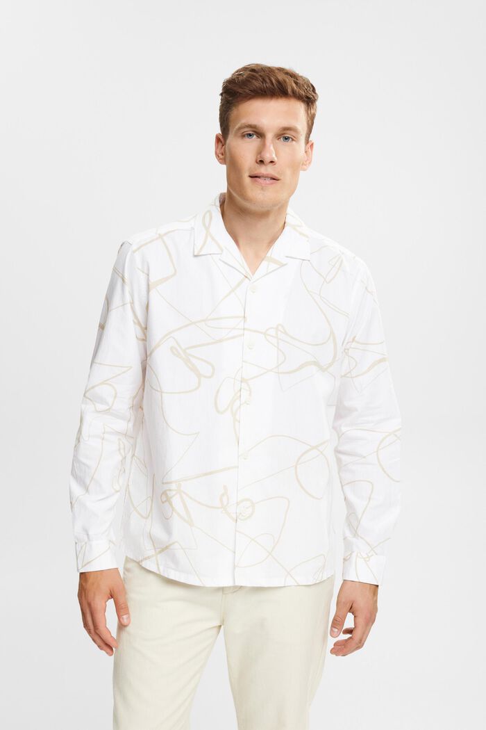 Hemd mit Muster, WHITE, detail image number 0