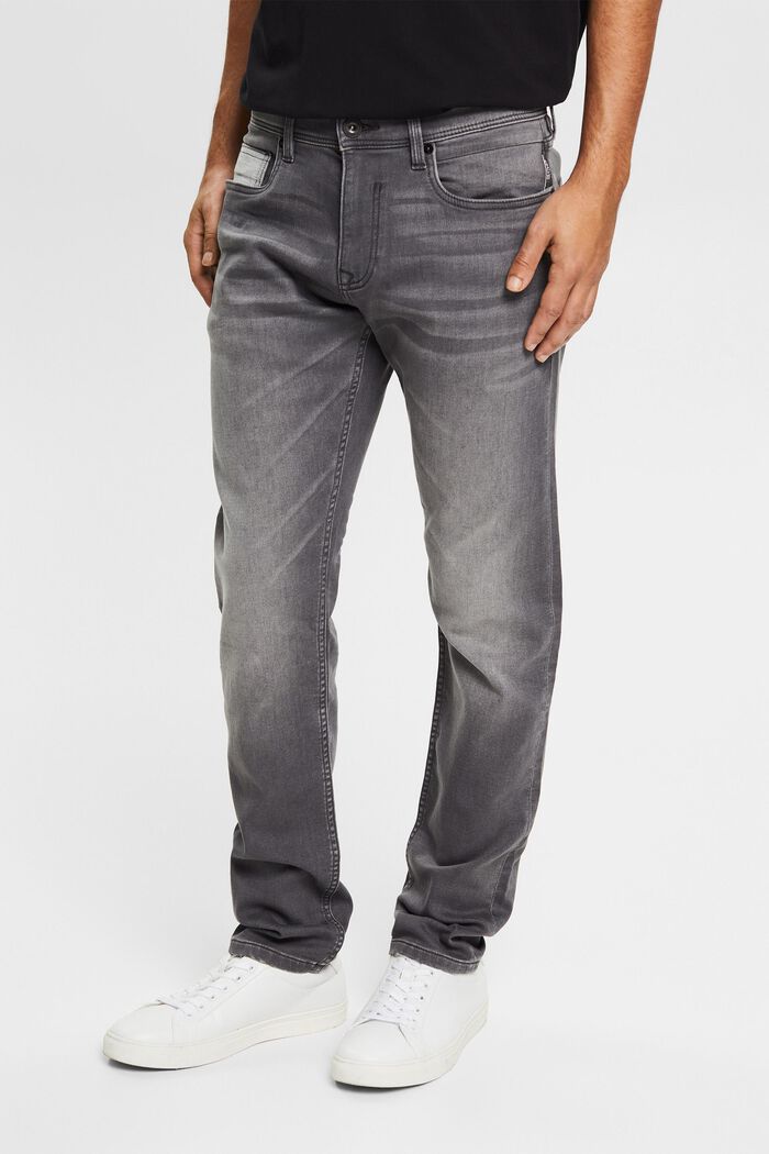 Jogger-Jeans aus Baumwoll-Mix, GREY MEDIUM WASHED, detail image number 0
