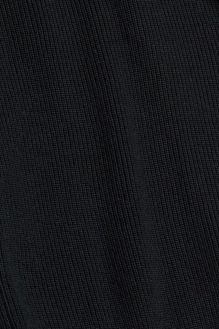 Cardigan in Polo-Optik, 100% Baumwolle, BLACK, detail image number 4