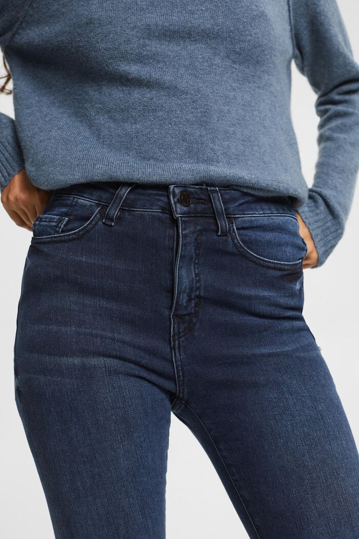 Stretchige High-Rise-Jeans im Skinny Fit, BLUE BLACK, detail image number 2