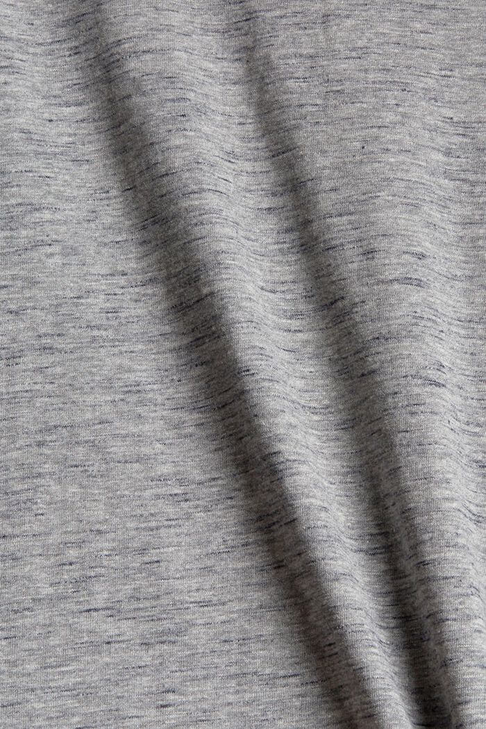 Meliertes Jersey-T-Shirt, LENZING™ ECOVERO™, MEDIUM GREY, detail image number 4