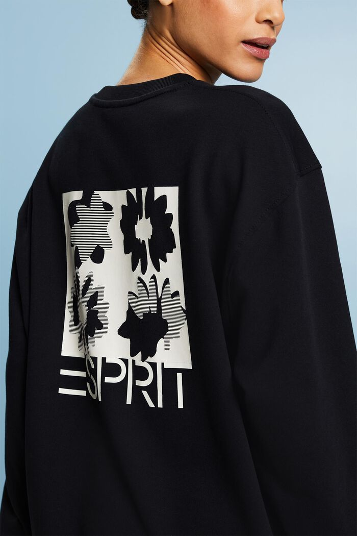 Oversize-Sweatshirt mit Print, BLACK, detail image number 5
