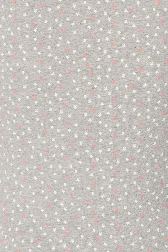 Jersey-Kleid mit Sternen-Print, Bio-Baumwolle, LIGHT GREY MELANGE, detail image number 5