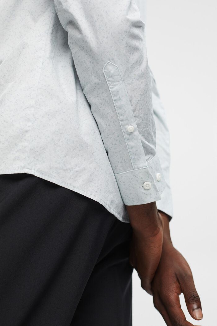 Slim-Fit-Hemd aus Baumwolle mit Muster, WHITE, detail image number 4
