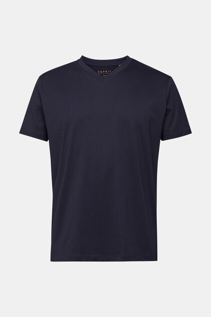 Jersey T-Shirt, 100% Baumwolle, NAVY, overview