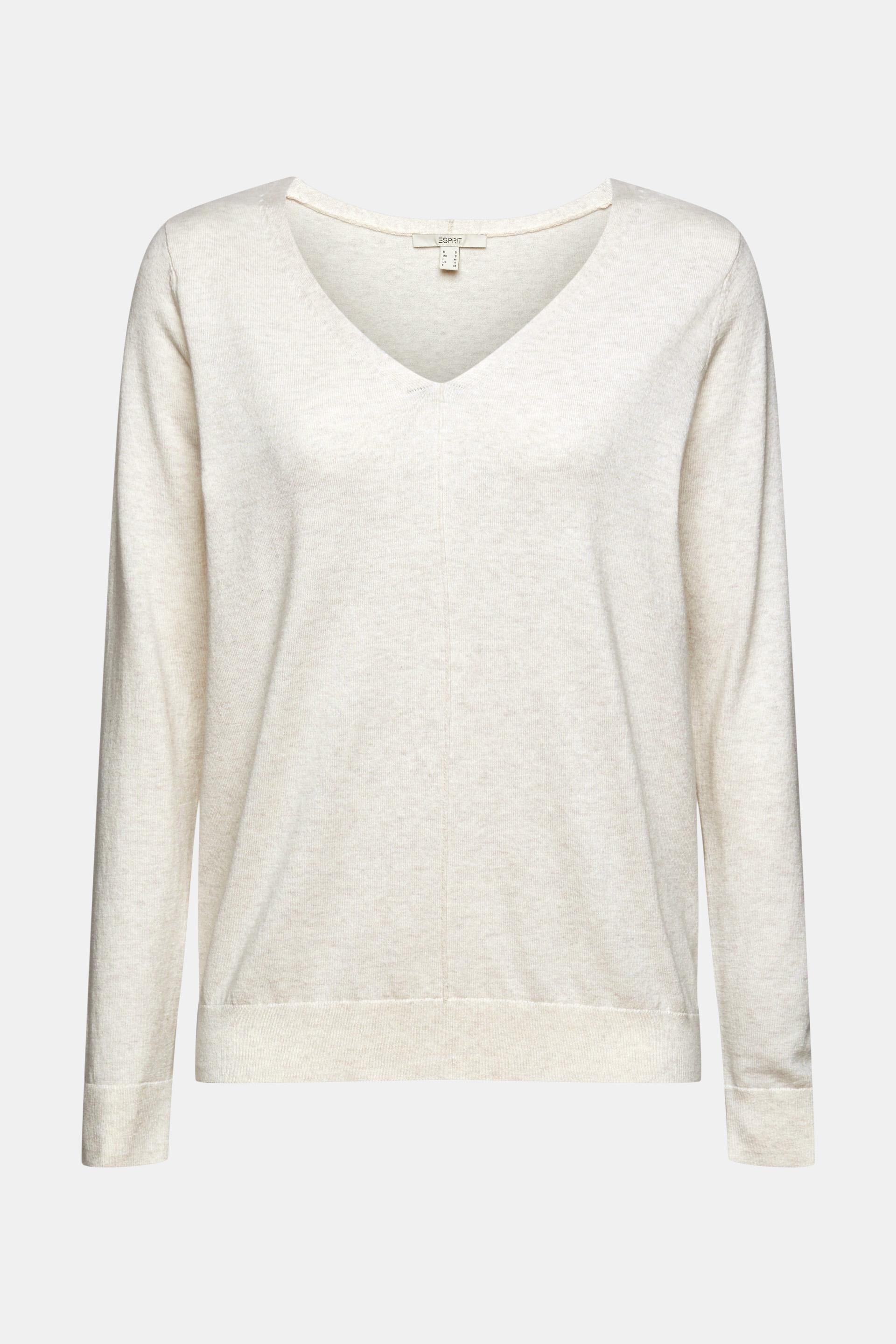 Esprit Baumwolle Pullover in Weiß Damen Bekleidung Pullover und Strickwaren Sweatjacken 