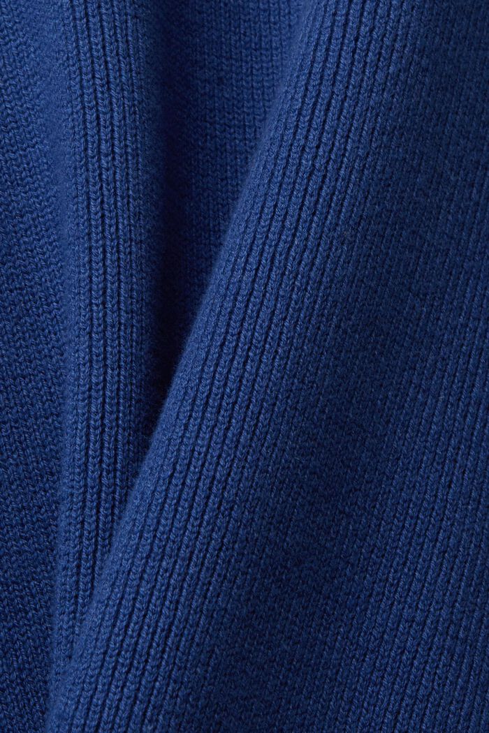 Pullover mit V-Ausschnitt, nachhaltige Baumwolle, BLUE, detail image number 5