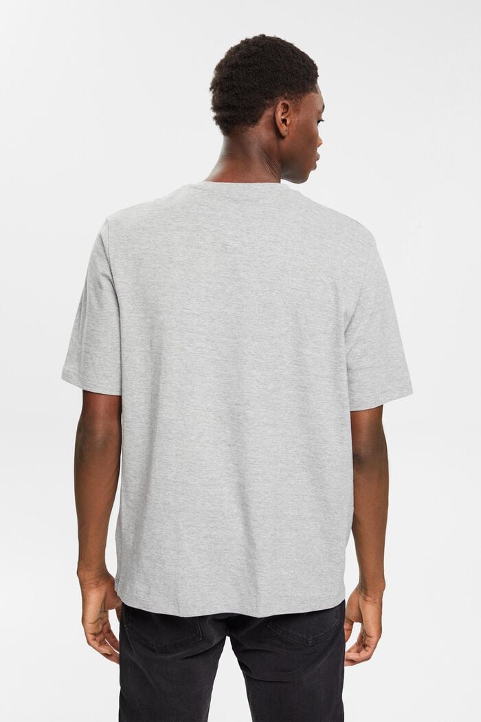 T-Shirt aus meliertem Jersey, LENZING™ ECOVERO™, MEDIUM GREY, detail image number 3