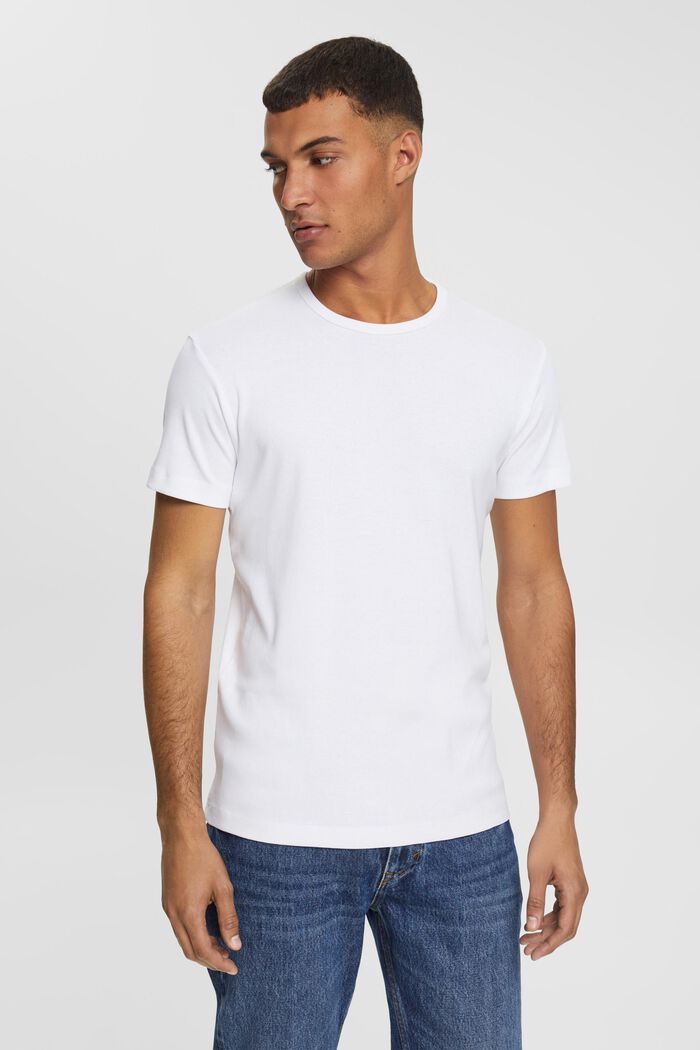 Jersey-T-Shirt in Slim Fit, WHITE, detail image number 1