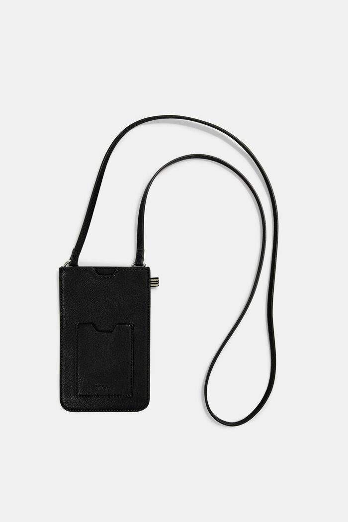 Smartphone-Tasche in Leder-Optik, BLACK, detail image number 0