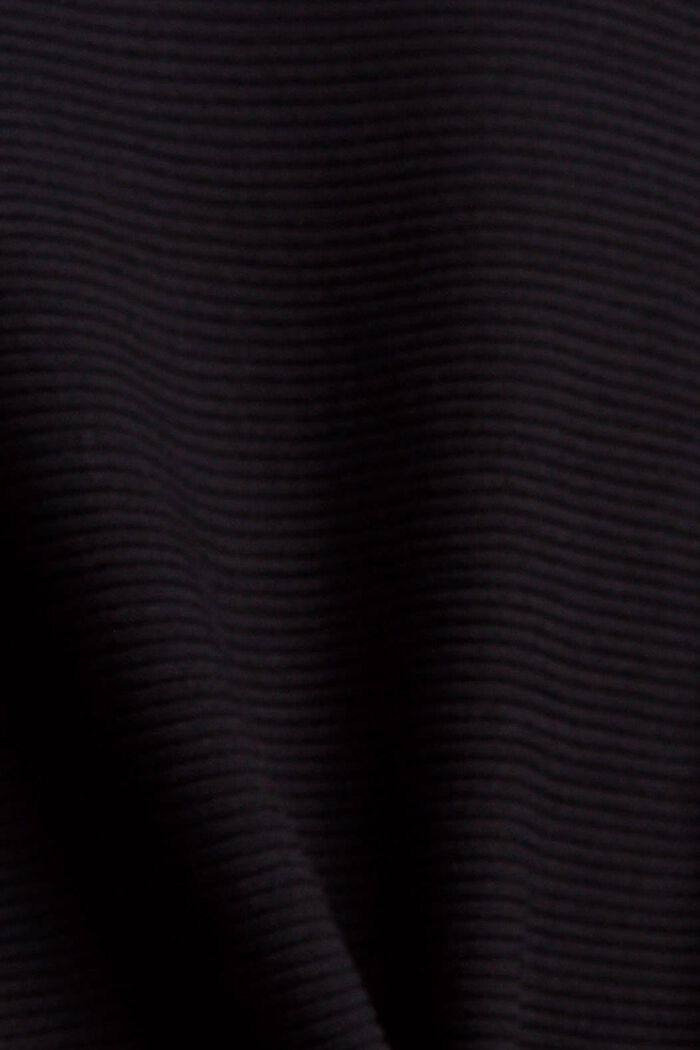Gerippter Pullover mit LENZING™ ECOVERO™, BLACK, detail image number 4