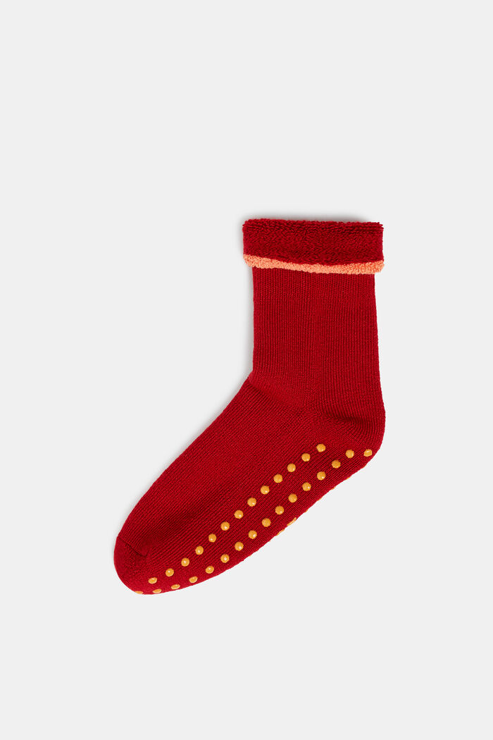 Weiche Stoppersocken, Wollmix, RED, detail image number 0