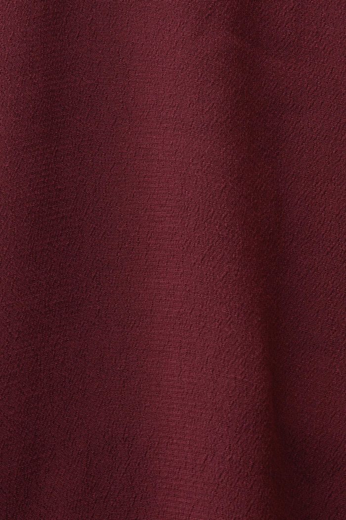 Chiffonbluse mit V-Ausschnitt, BORDEAUX RED, detail image number 5
