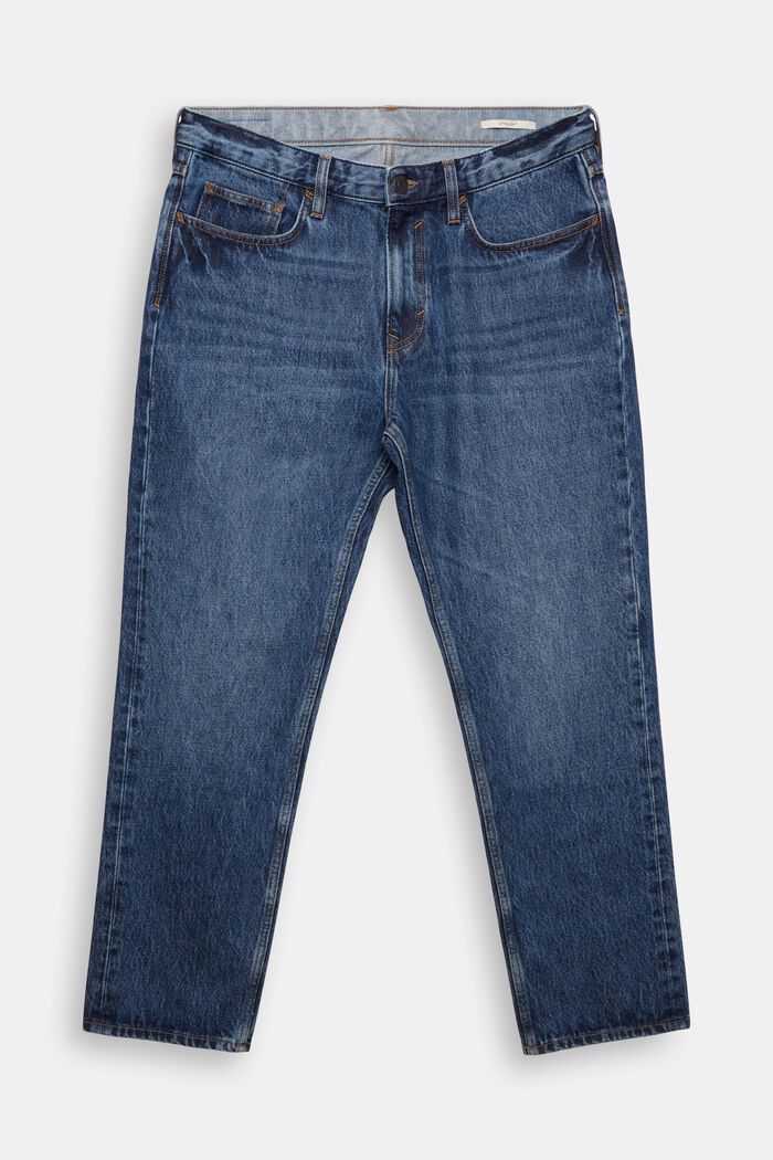 Jeans mit geradem Bein aus nachhaltiger Baumwolle, BLUE DARK WASHED, detail image number 8