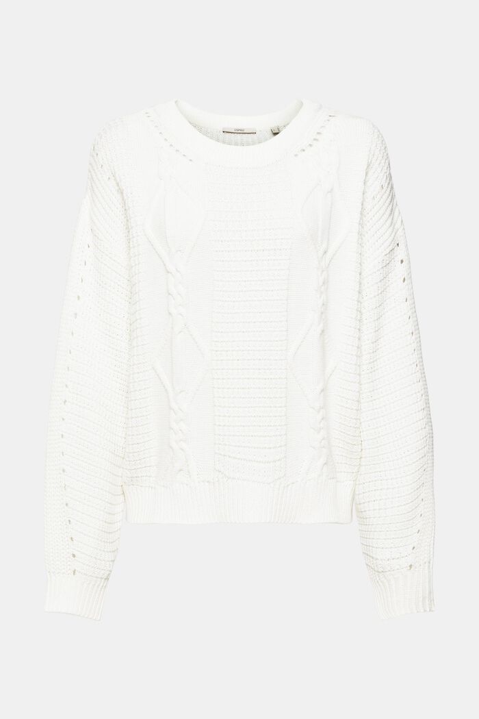 Gestreifter Pullover, OFF WHITE, detail image number 6