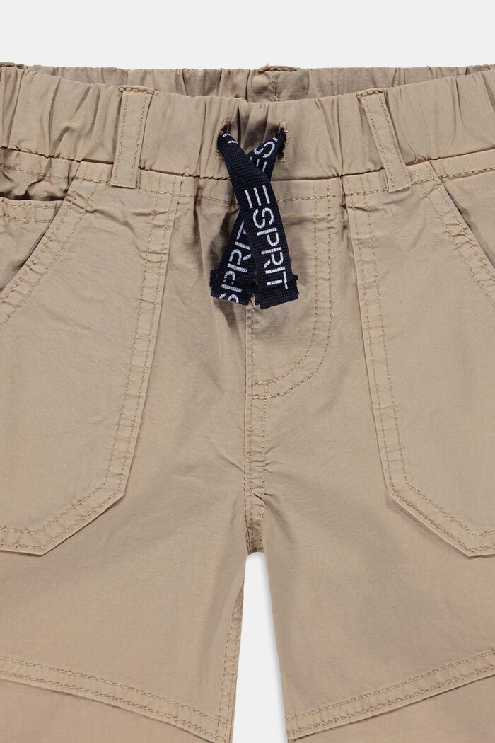 Web-Shorts mit elastischem Kordelzugbund, CAMEL, detail image number 2