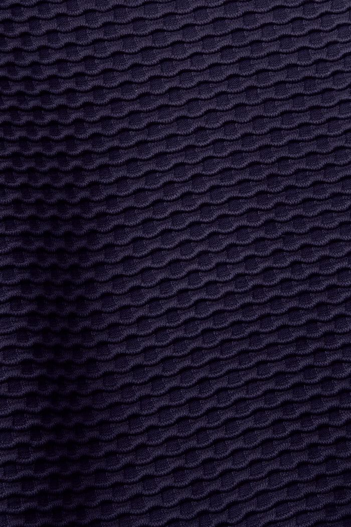 Strukturierter Pullover mit weitem Ausschnitt, NAVY, detail image number 5