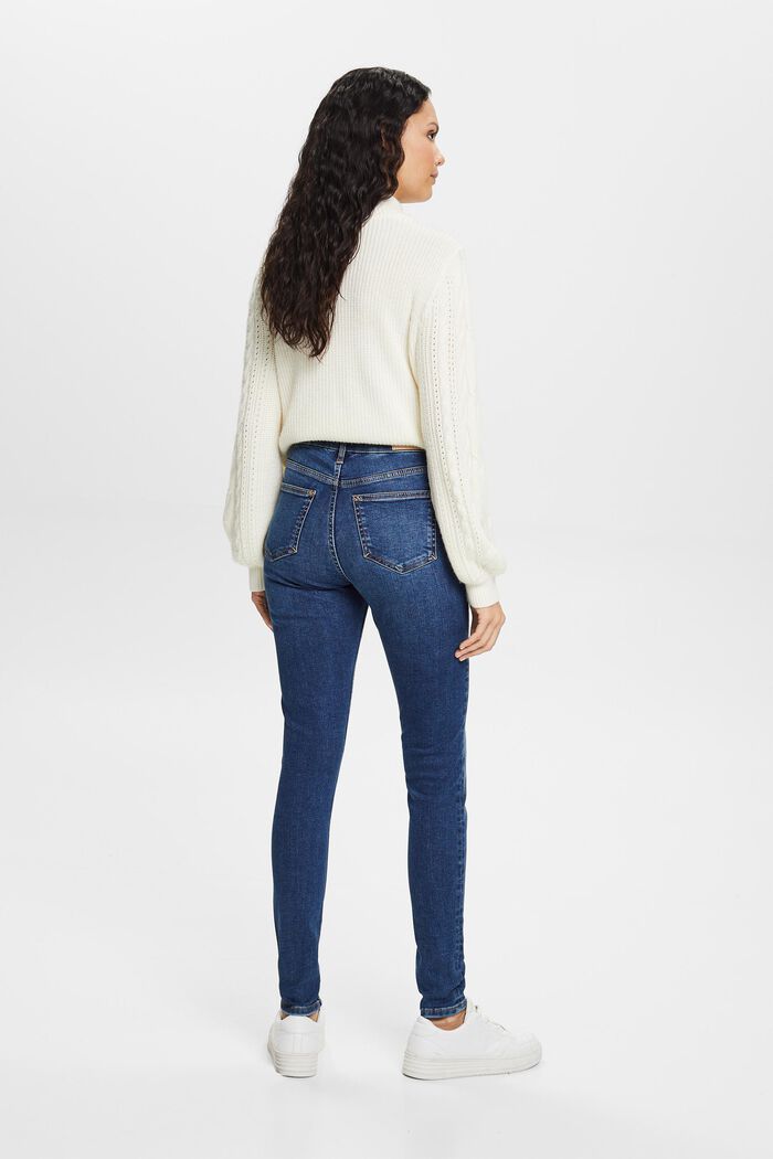 Skinny Jeans mit hohem Bund, BLUE MEDIUM WASHED, detail image number 3