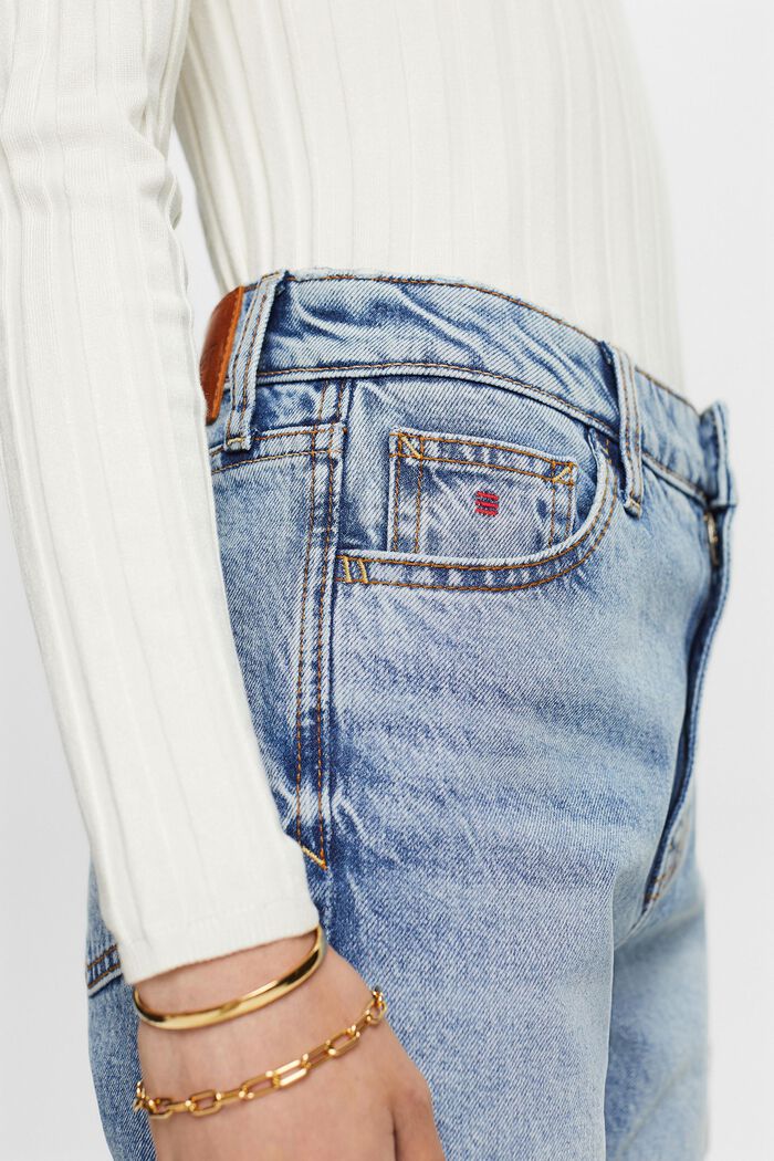 Schmal geschnittene Retro-Jeans mit hohem Bund, BLUE BLEACHED, detail image number 2