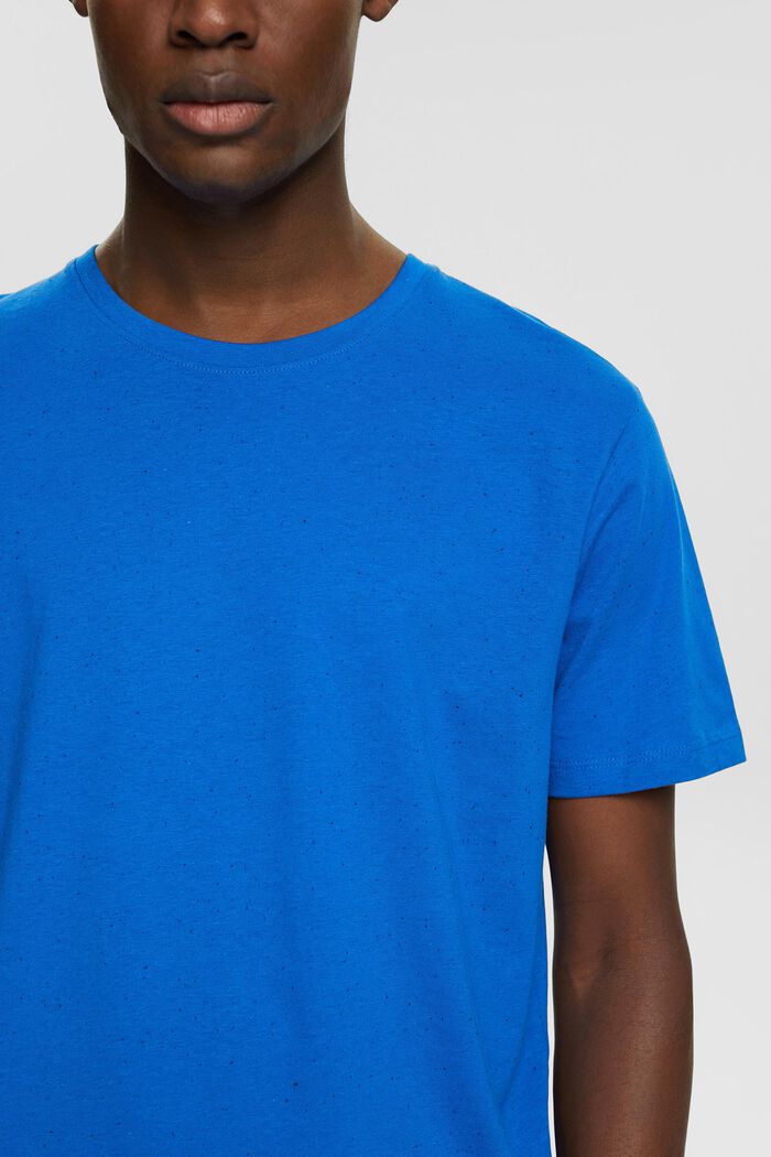 T-Shirt aus Jersey in Sprenkel-Optik, BLUE, detail image number 2