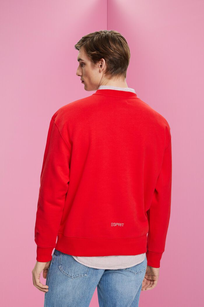 Sweatshirt mit kleinem Delfinprint, ORANGE RED, detail image number 3