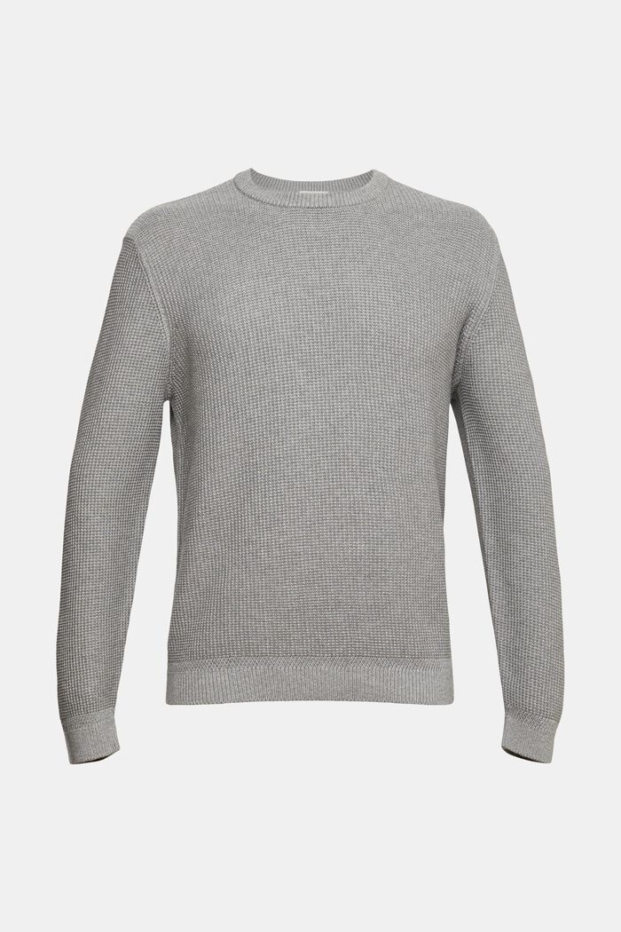 Sweater aus 100% Baunwollen, MEDIUM GREY, detail image number 6