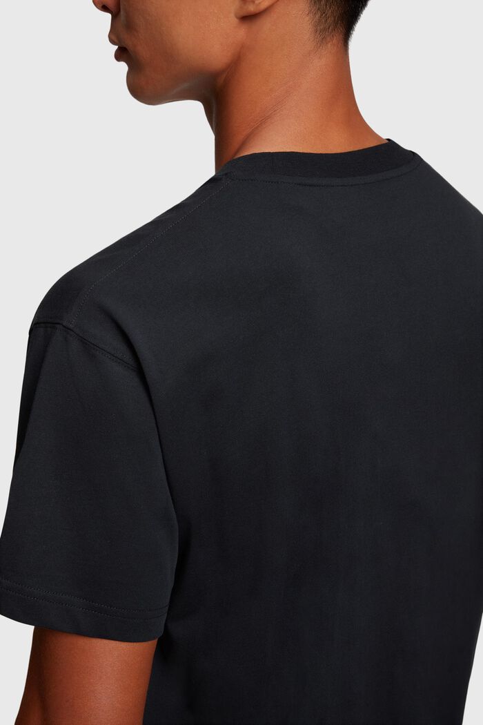 T-Shirt mit Logo-Aufnäher mit Nieten, BLACK, detail image number 3