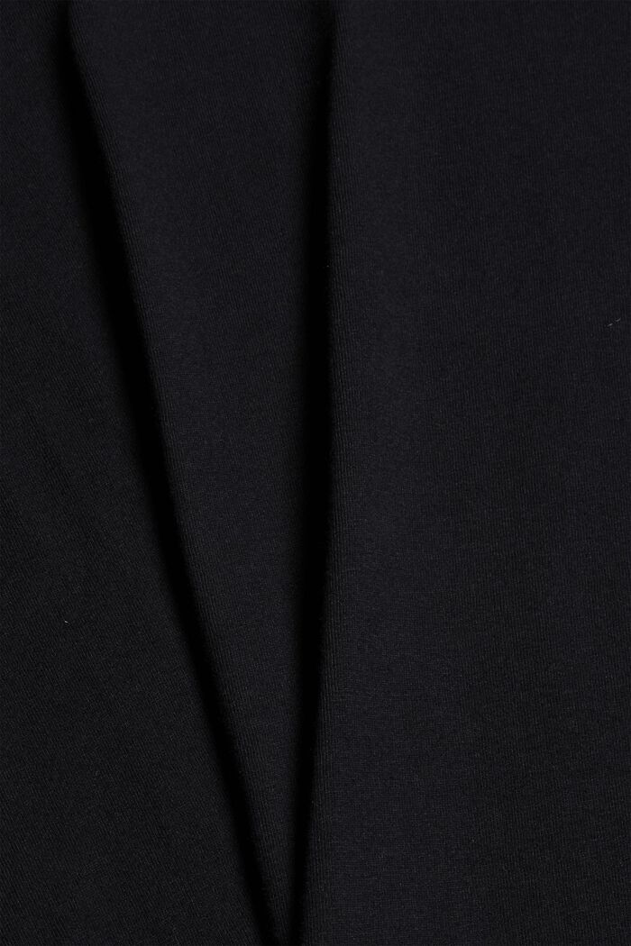 Pyjama-Oberteil aus 100% Bio-Baumwolle, BLACK, detail image number 4