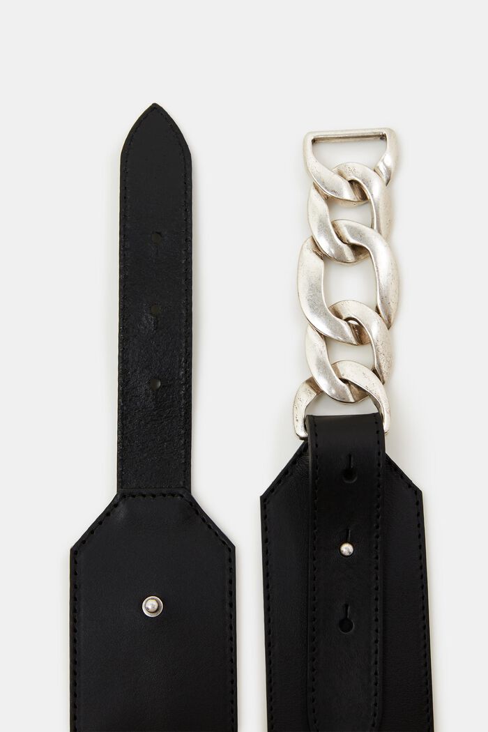 Taillengürtel aus Leder, BLACK, detail image number 1