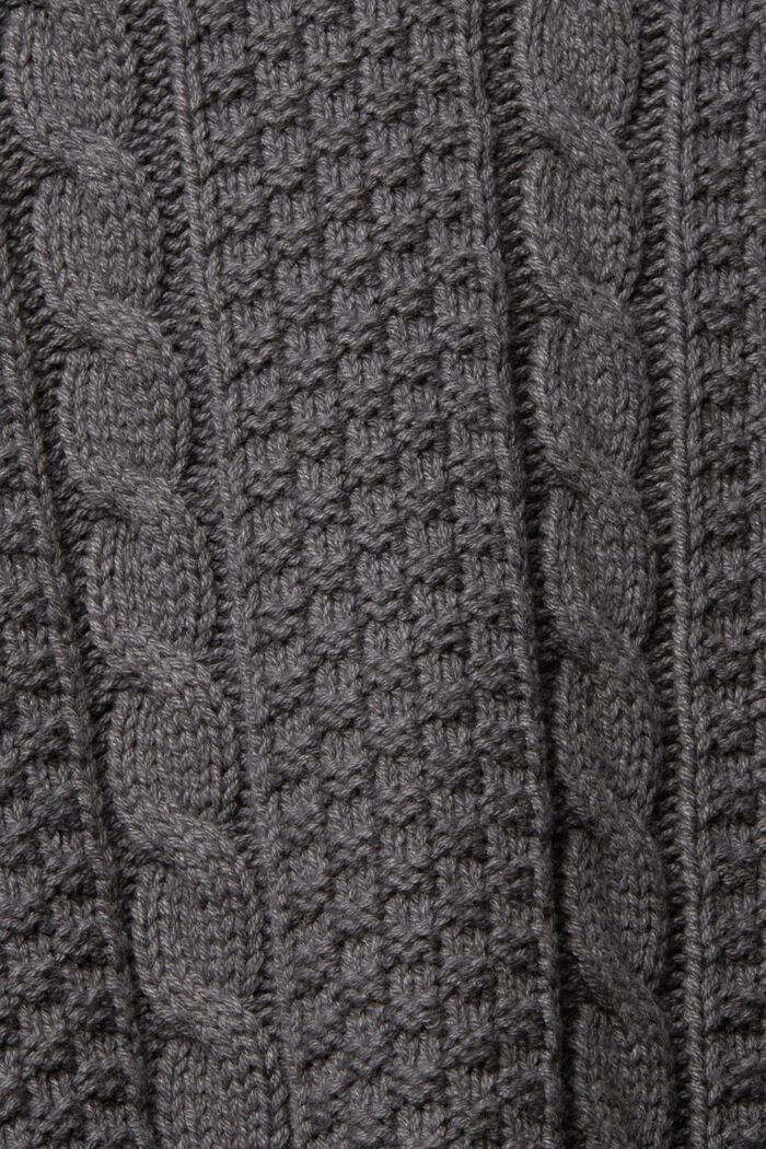 Pullover mit Zopf-Muster, DARK GREY, detail image number 1