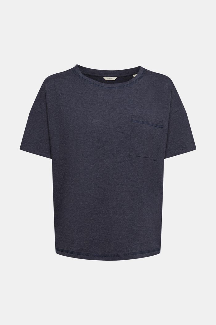 T-Shirt mit Brusttasche aus Baumwoll-Mix, NAVY, detail image number 5